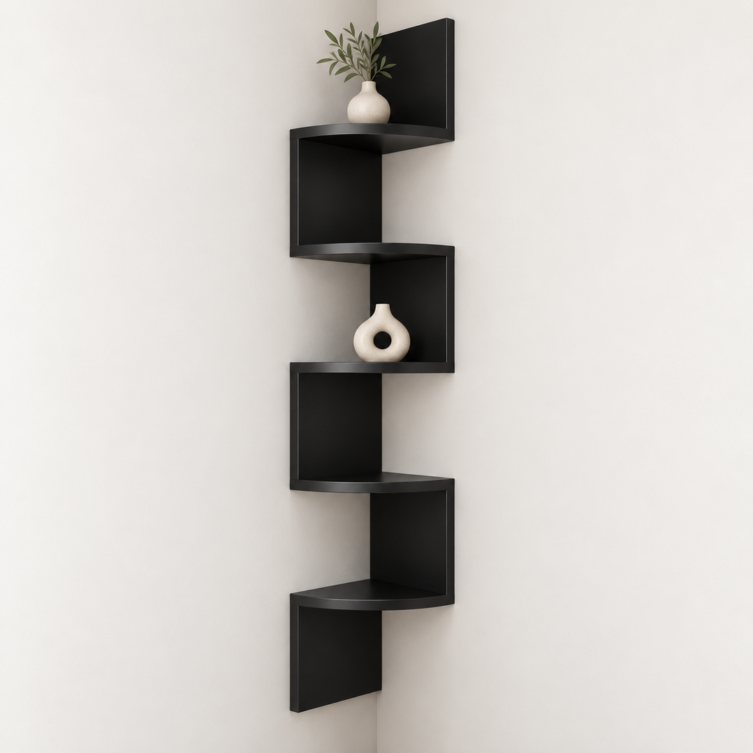 Multi-Tier Corner Wall Shelf Wall-Mounted Storage Unit