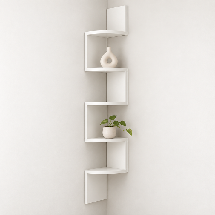 Multi-Tier Corner Wall Shelf Wall-Mounted Storage Unit