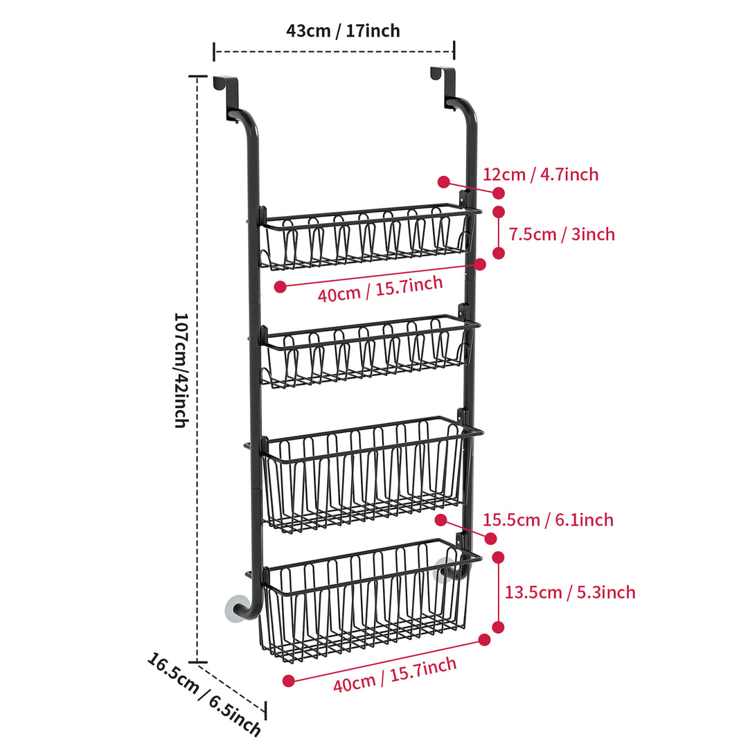 Multi-Tier Door Hanging Storage Basket Space Saving Organiser