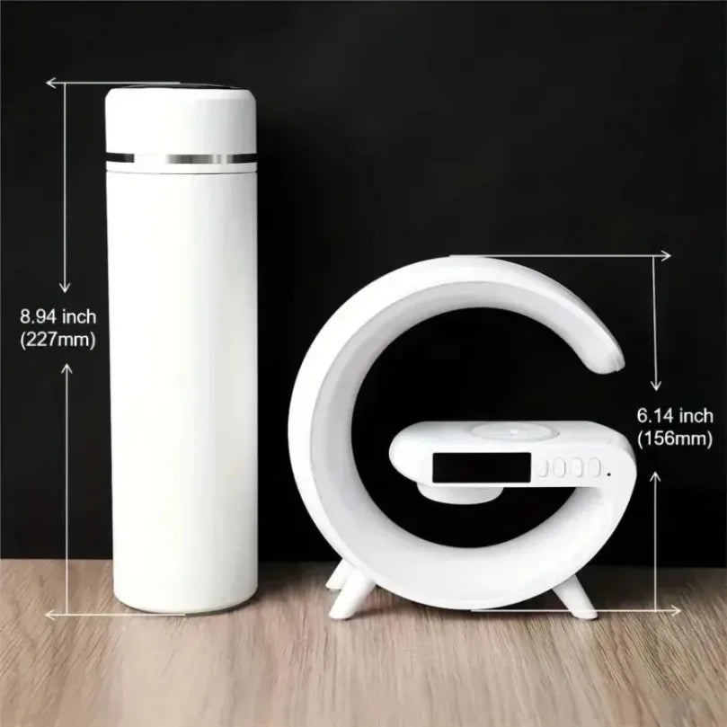 Multifunction Wireless Charging Lamp | RGB Bluetooth Speaker Clock
