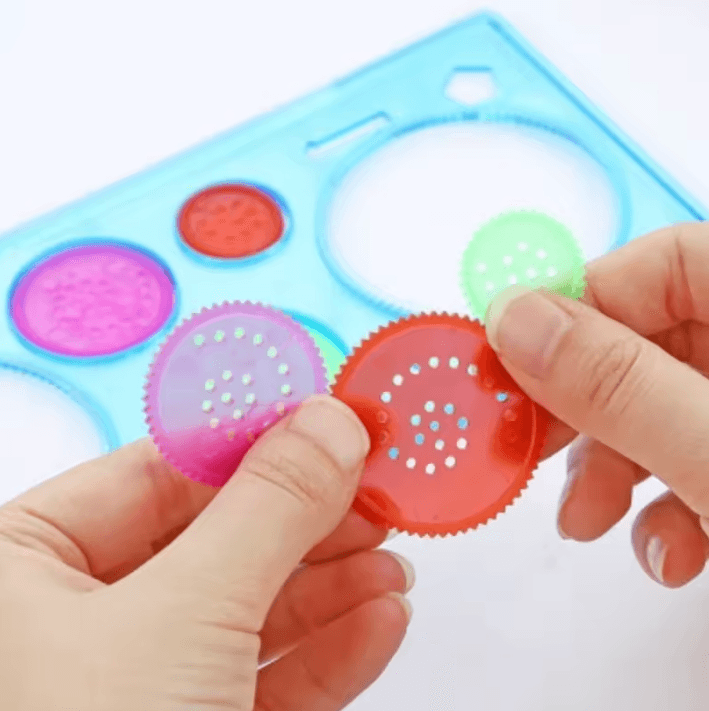 Multifunctional Drawing Ruler Plastic | Puzzle Shapes & Measurement Marks | Accurate Tracing for Art, Maths and Design