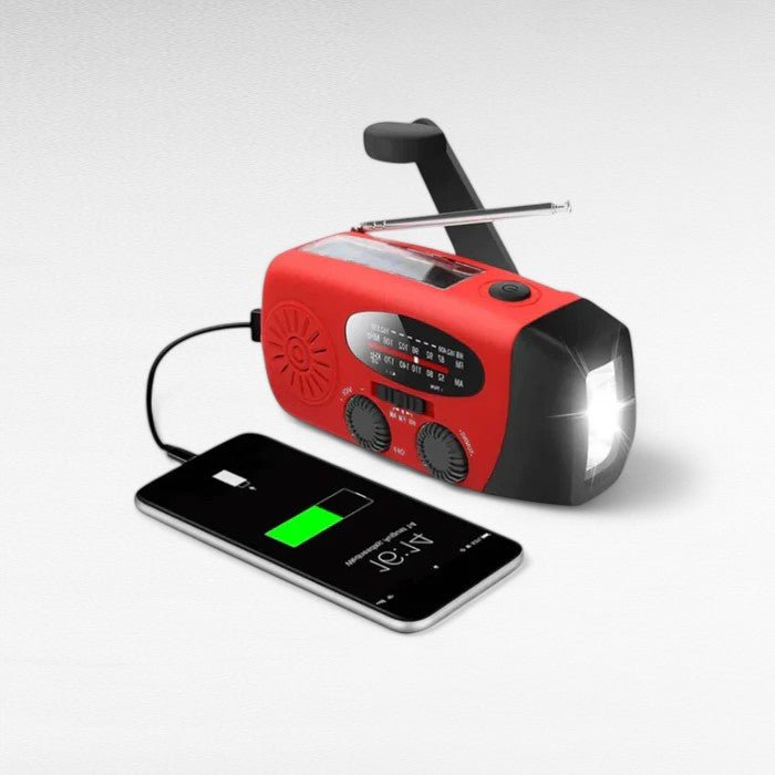 Multifunctional Wind Up Radio | Fold-Out Crank, Torch
