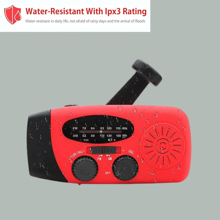 Multifunctional Wind Up Radio | Fold-Out Crank, Torch