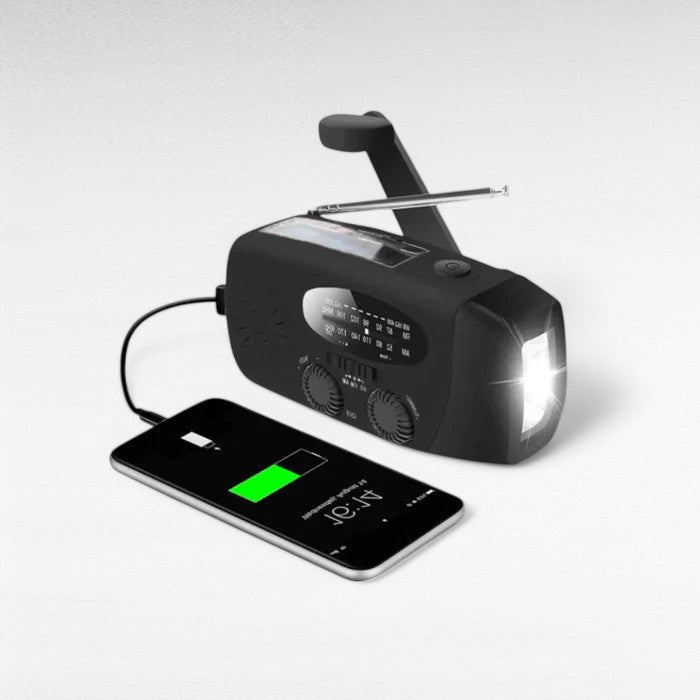 Multifunctional Wind Up Radio | Fold-Out Crank, Torch