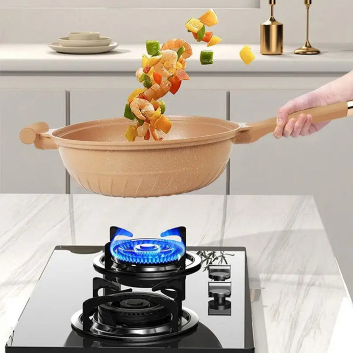Multifunctional Wok | Steamer Insert, Domed Vented Lid