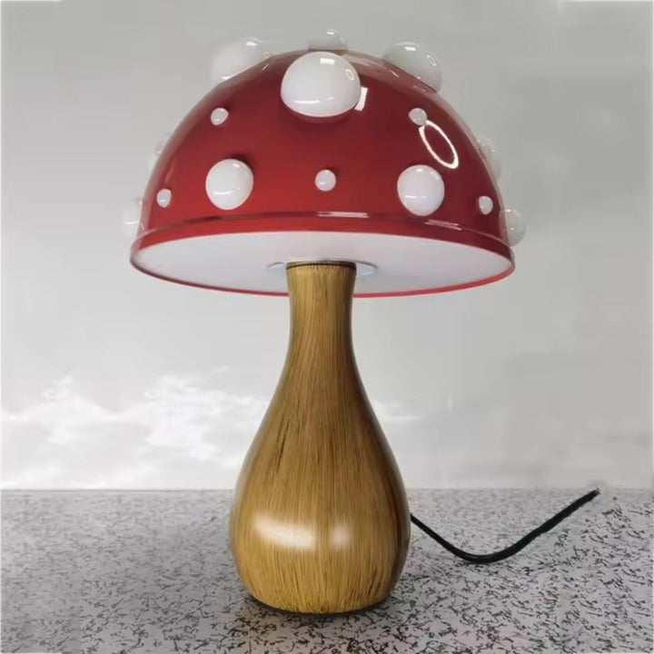 Mushroom Table Lamp | Lit Cap Spots, Waisted Stem Base