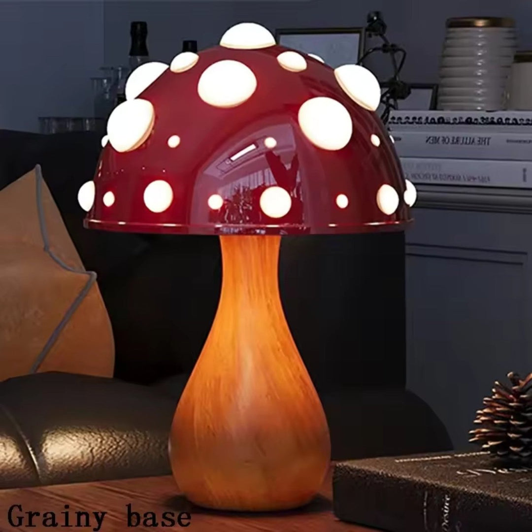 Mushroom Table Lamp | Lit Cap Spots, Waisted Stem Base