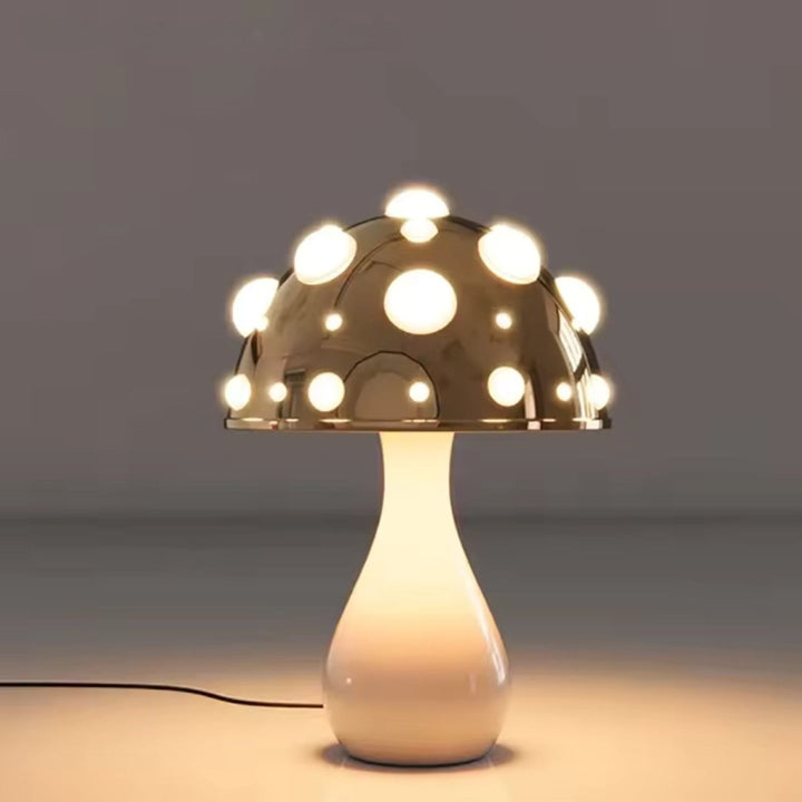 Mushroom Table Lamp | Lit Cap Spots, Waisted Stem Base