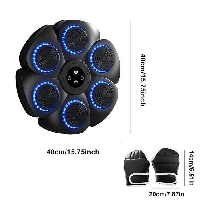 Music Boxing Machine – Reaction Training &amp; Fitness | Wall Mounted Boxing Trainer for Home Workouts 5