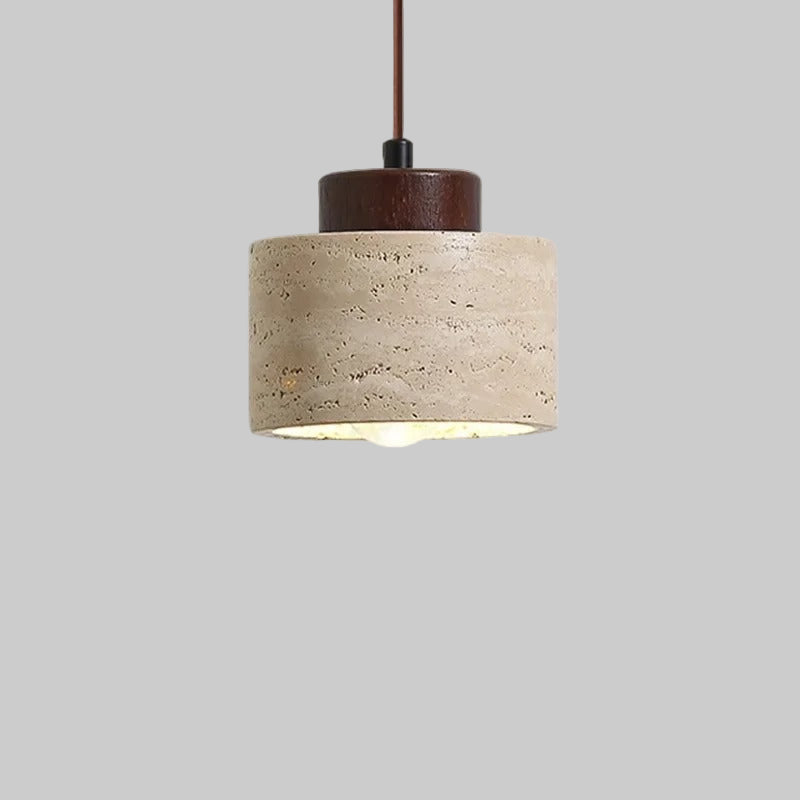 Natural Travertine Stone Nordic Minimalist Pendant Light | Cord Pendant | IP20 Indoor