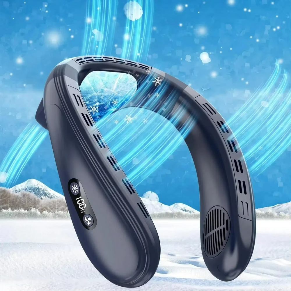 Neck Fan | Portable Wearable Cooling Fan | 360° Airflow | Semiconductor Cooling | USB-C Rechargeable
