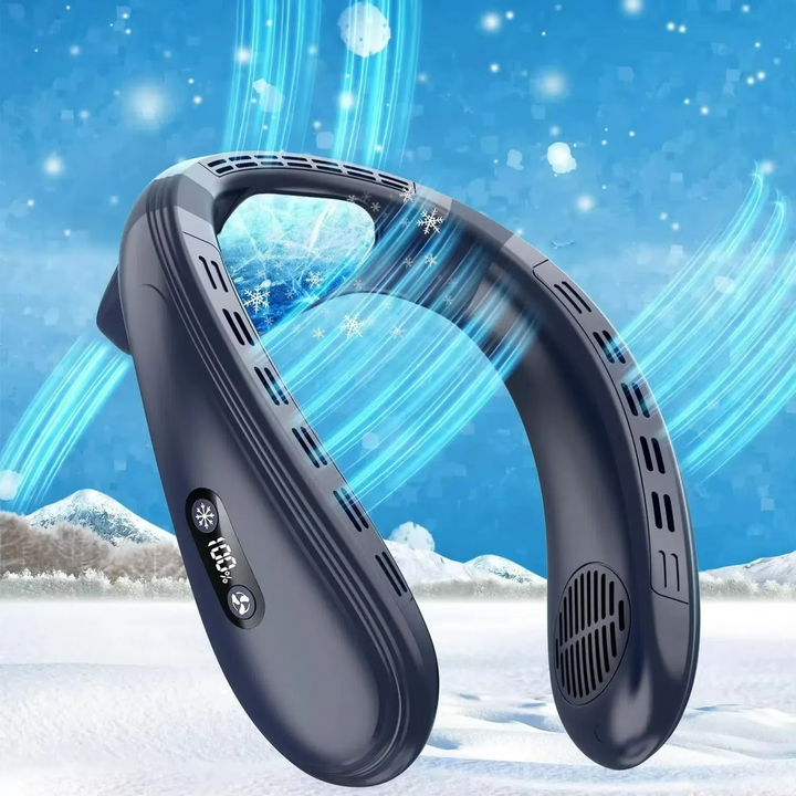 Neck Fan | Portable Wearable Cooling Fan | 360° Airflow | Semiconductor Cooling | USB-C Rechargeable
