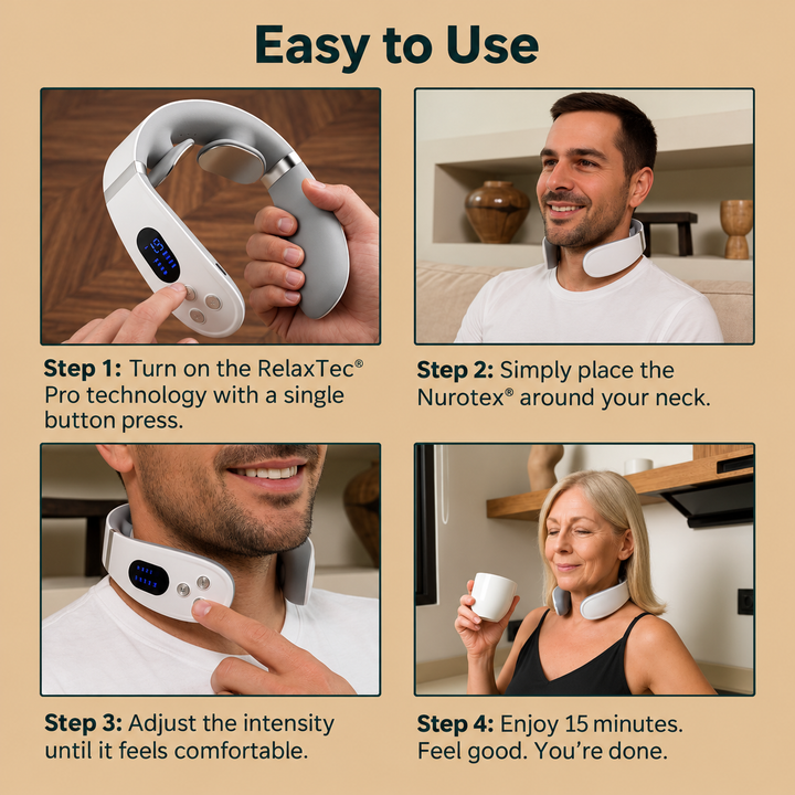 Neck Massager 14-in-1 | Multiple Heat and Vibration Modes | Compact Portable Design for Neck, Shoulders and Back Relief