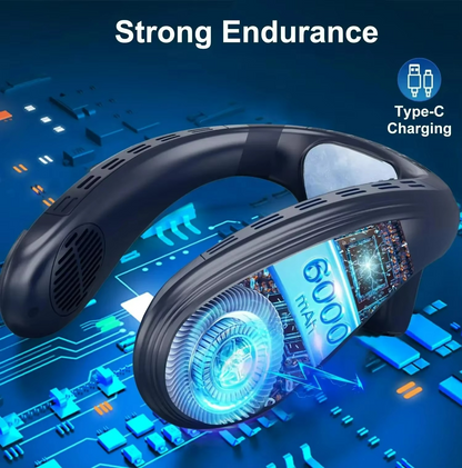 Neck Fan Rechargeable | Portable Neck Cooling Fan with 360° Airflow | Lightweight Design for Instant Temperature Relief 5
