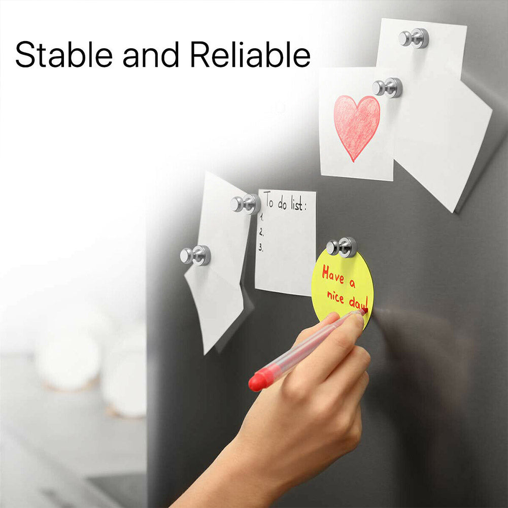 Neodymium Fridge Magnets N48 Grade | Holds 15-16 Sheets of Paper | Rust-Proof Storage for Whiteboards, Home &amp; DIY