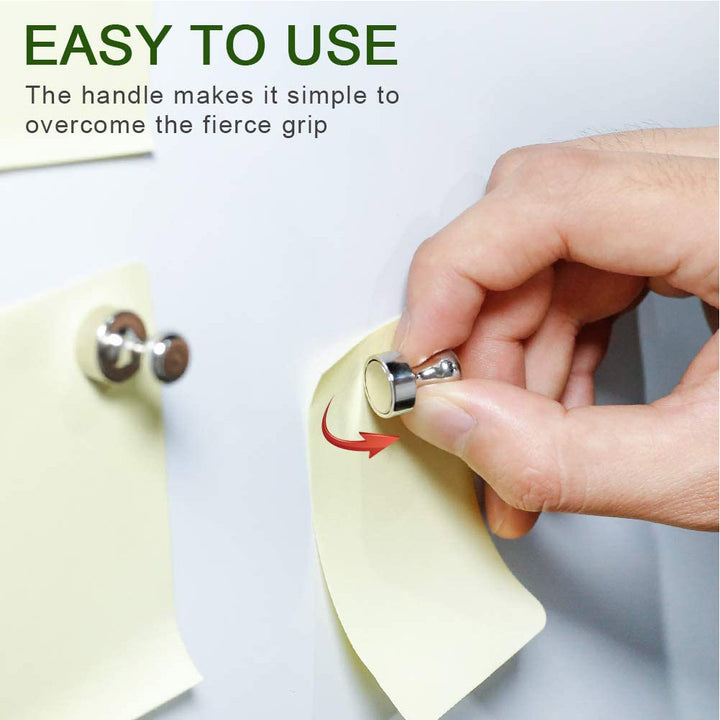 Neodymium Fridge Magnets N48 Grade | Holds 15-16 Sheets of Paper | Rust-Proof Storage for Whiteboards, Home &amp; DIY