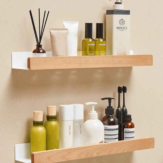 No Drill Storage Rack | Raised Front Lip, Angled Brackets