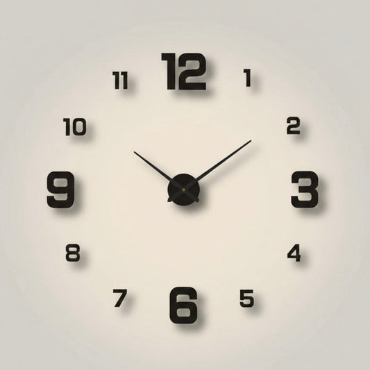 Close-up of Noctis wall clock with quartz movement, perfect for bedroom or office