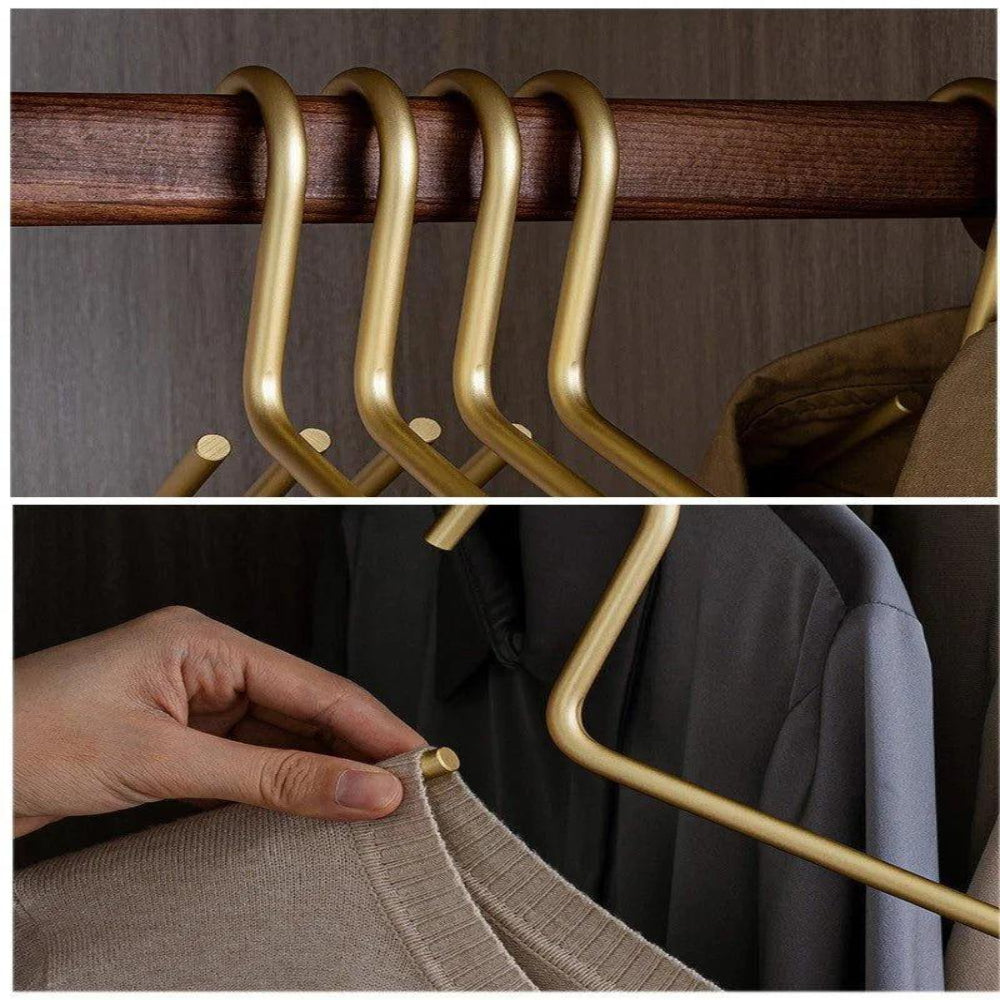 Non-Slip Clothes Hangers | 5-Piece Set, Rounded Shoulder Bar