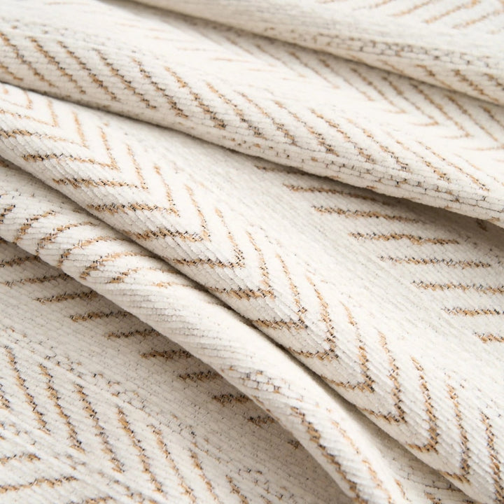 Non-Slip Couch Cover Chenille | Herringbone Pattern, Tassel Detailing | Pet-Friendly, Protects Against Fur and Scratches