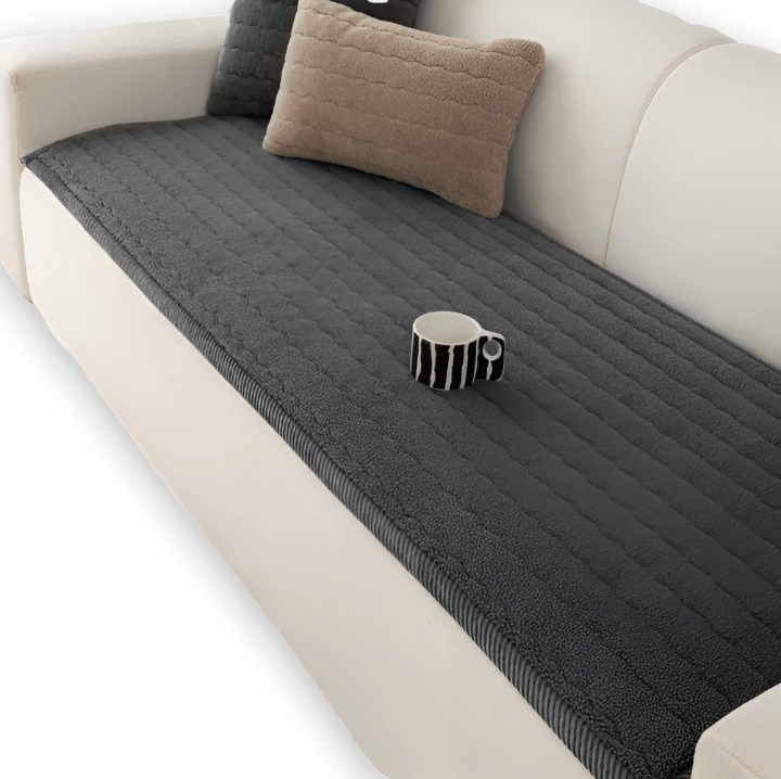Non-Slip Polyester Sofa Cover | Plush Quilted Pet Protection Design