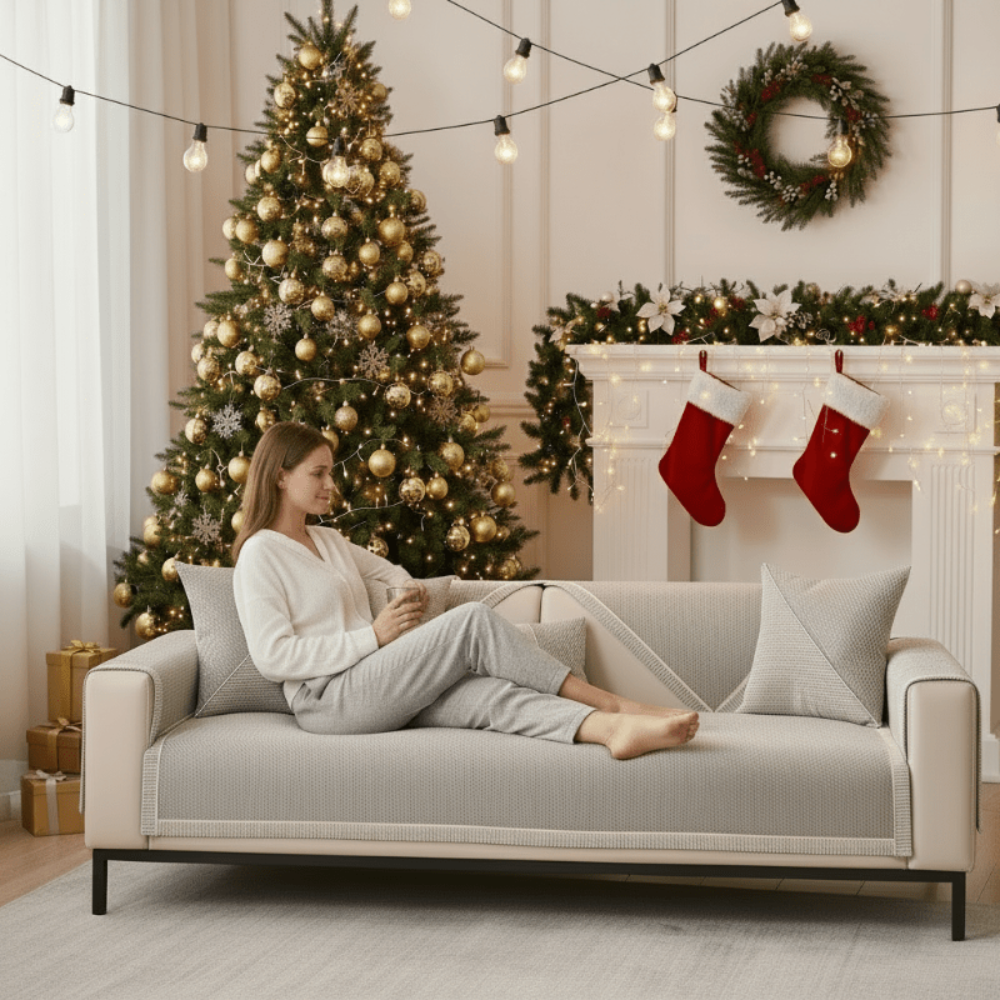 Non-Slip Sofa Cover Breathable Stretch Protector Multiple Sizes