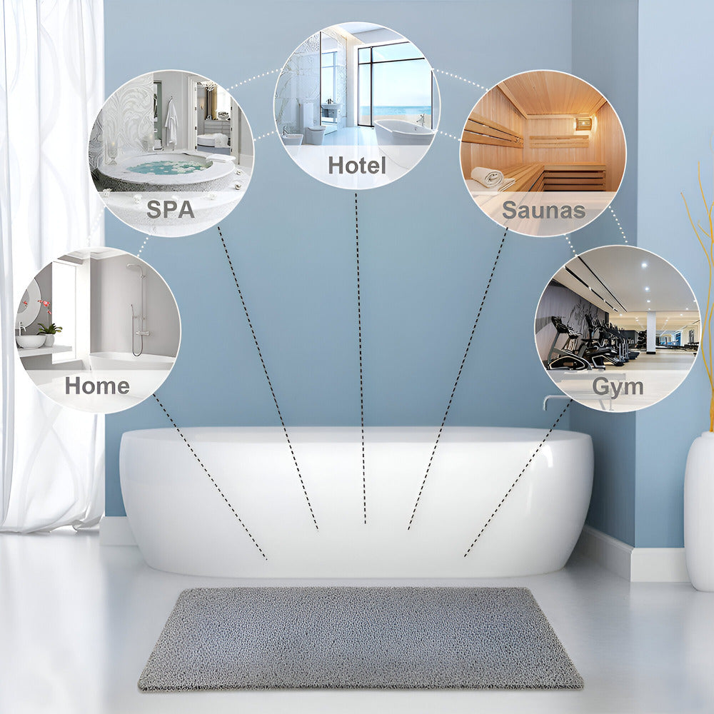 Non-Slip Bath Mat Soft Cushioning Quick-Drying Shower Mat 3