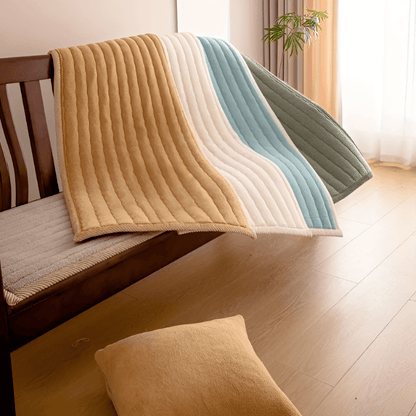Non-Slip Polyester Sofa Cover | Plush Quilted Pet Protection Design