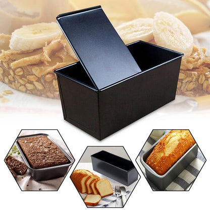 Nonstick Rectangle Bread Loaf Baking Pan with Lid | Pullman Bread Pan
