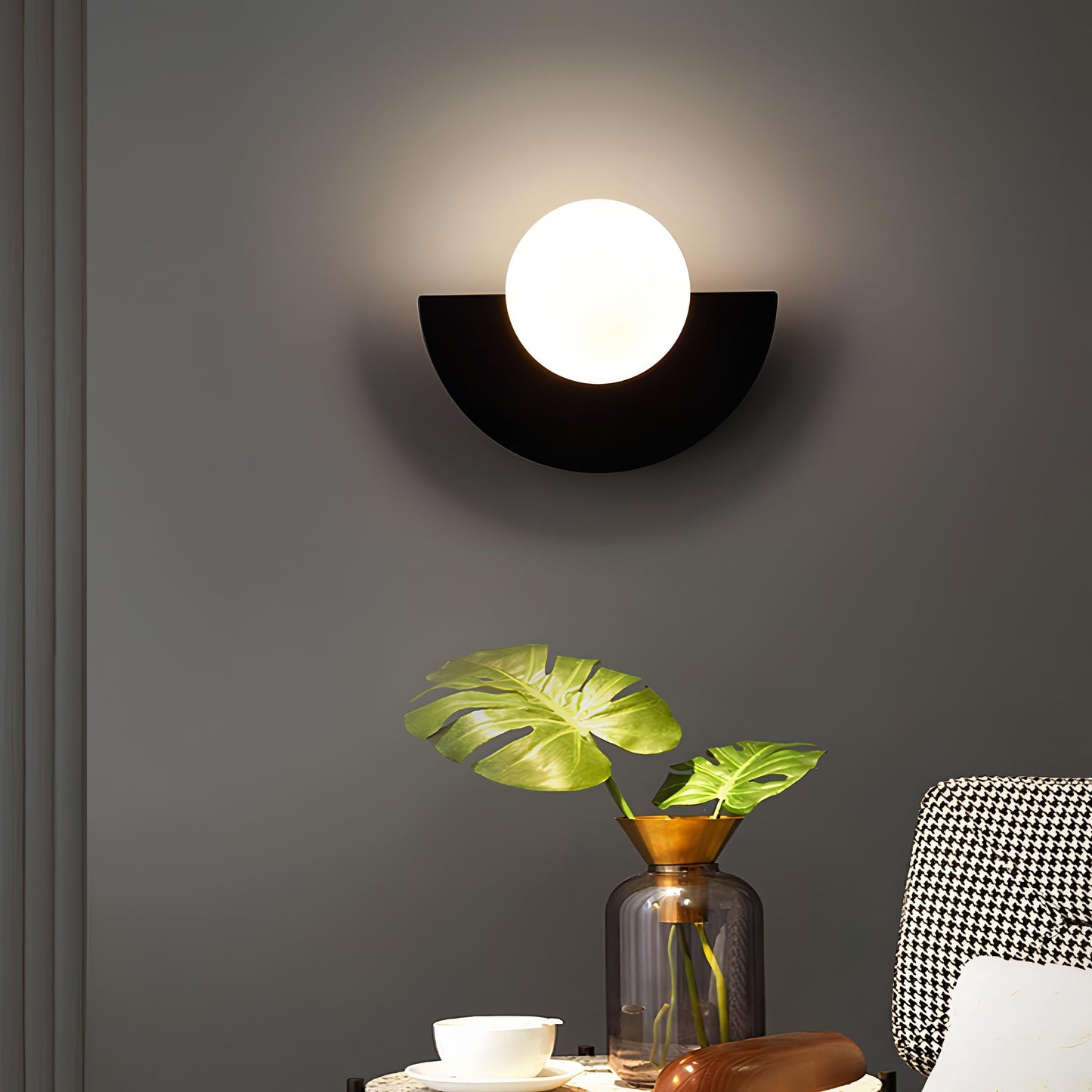 NordicGlow | Elegant Minimalist Semicircle Wall Sconce Lighting 2