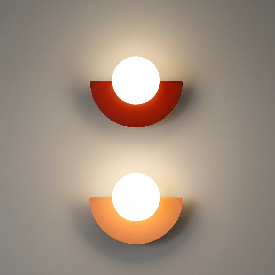 NordicGlow minimalist semicircle wall sconce with integrated LED for bedrooms, hallways, and living spaces