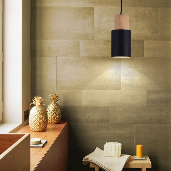 Nordic Collection | LED Pendant Light with Natural Wood & Iron | Minimalist Design for Cozy Kitchen Pendant Lighting 8