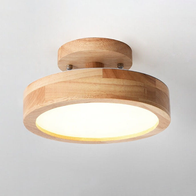 Nordic Log | Flush Mount Ceiling Light with Adjustable Color Temperature | Modern Wood Design for Stylish Ambiance 10