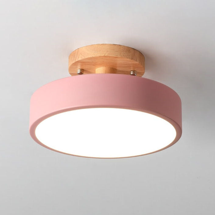 Nordic Log | Flush Mount Ceiling Light with Adjustable Color Temperature | Modern Wood Design for Stylish Ambiance 11