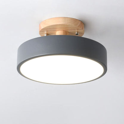 Nordic Log | Flush Mount Ceiling Light with Adjustable Color Temperature | Modern Wood Design for Stylish Ambiance 12