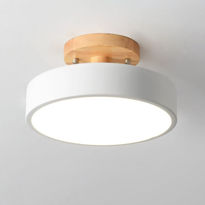 Nordic Log | Flush Mount Ceiling Light with Adjustable Color Temperature | Modern Wood Design for Stylish Ambiance 14
