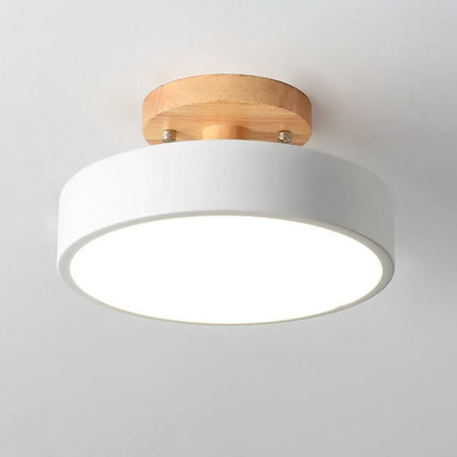 Nordic Log | Flush Mount Ceiling Light with Adjustable Color Temperature | Modern Wood Design for Stylish Ambiance 14