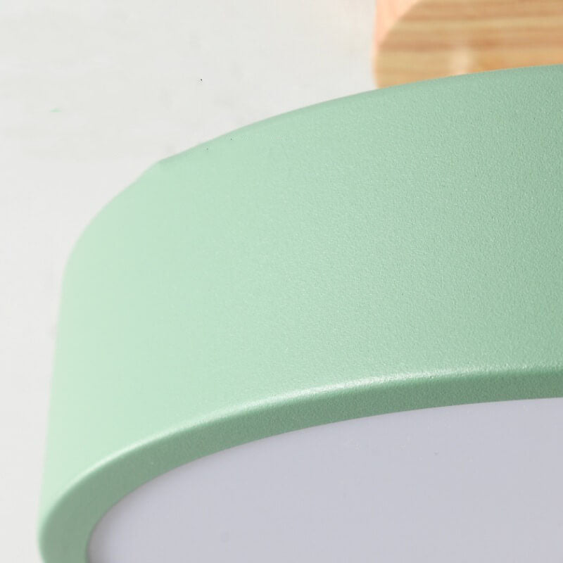Nordic Log | Flush Mount Ceiling Light with Adjustable Color Temperature | Modern Wood Design for Stylish Ambiance 4