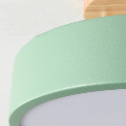 Nordic Log | Flush Mount Ceiling Light with Adjustable Color Temperature | Modern Wood Design for Stylish Ambiance 4