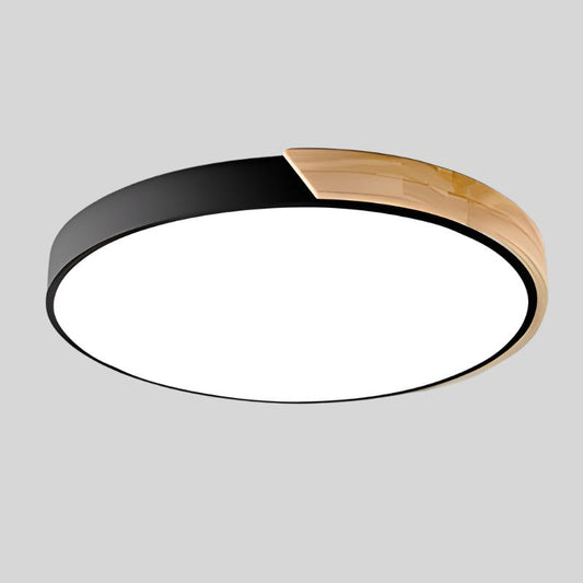 Nordic Macaron | LED Ceiling Light Fixture with Wooden Design | Modern Flush Mount for Cozy Ambiance 0