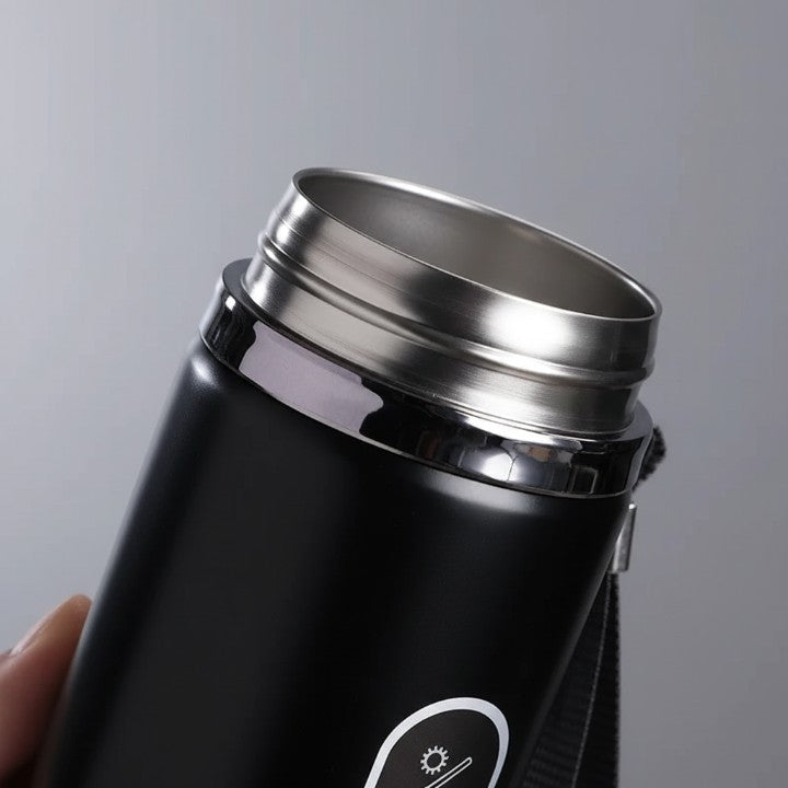 Thermosflasche mit LED-Temperaturanzeige – Edelstahl isoliert -    Zorenza