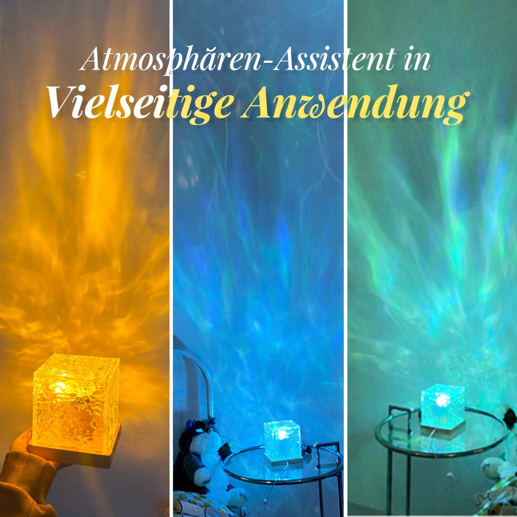 Northern Lights Projector Lamp | 16 Colour-Changing LED Modes with Remote | USB or Plug-In Power, Acrylic Dome