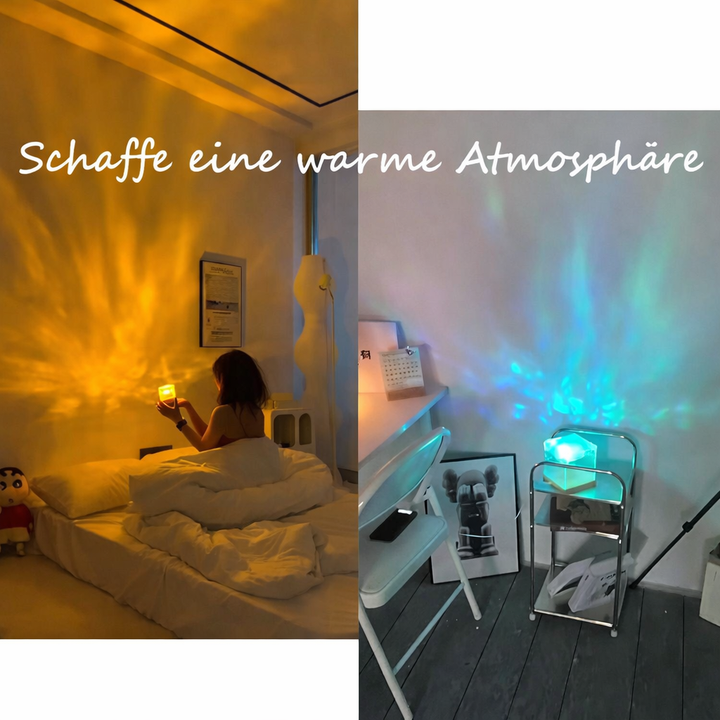 Northern Lights Projector Lamp | 16 Colour-Changing LED Modes with Remote | USB or Plug-In Power, Acrylic Dome