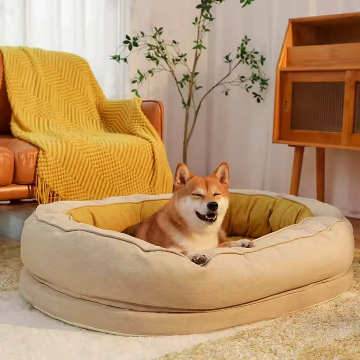 Orthopedic Dog Bed | Waterproof Layer | Removable Washable Cover | Cotton Fleece &amp; Velveteen | M, L &amp; XL
