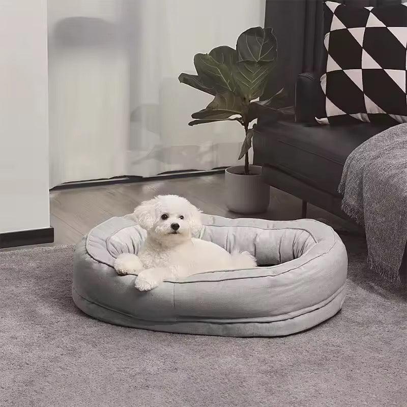 Orthopedic Dog Bed | Waterproof Layer | Removable Washable Cover | Cotton Fleece &amp; Velveteen | M, L &amp; XL