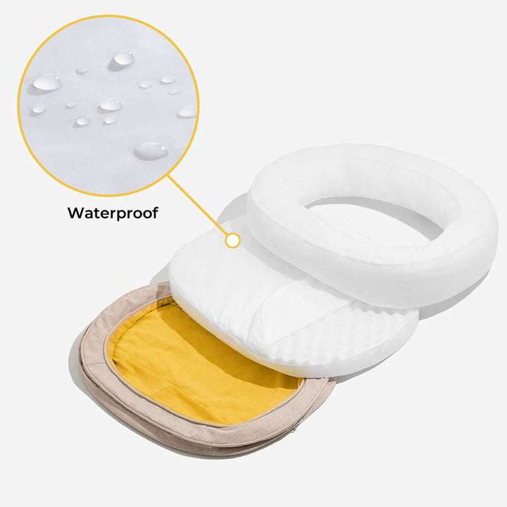 Orthopedic Dog Bed | Waterproof Layer | Removable Washable Cover | Cotton Fleece &amp; Velveteen | M, L &amp; XL