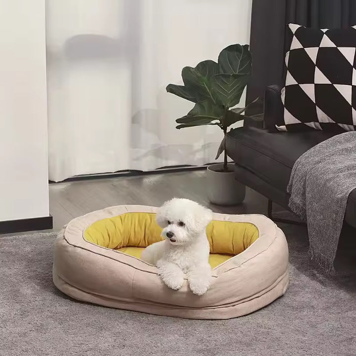 Orthopedic Dog Bed | Waterproof Layer | Removable Washable Cover | Cotton Fleece &amp; Velveteen | M, L &amp; XL