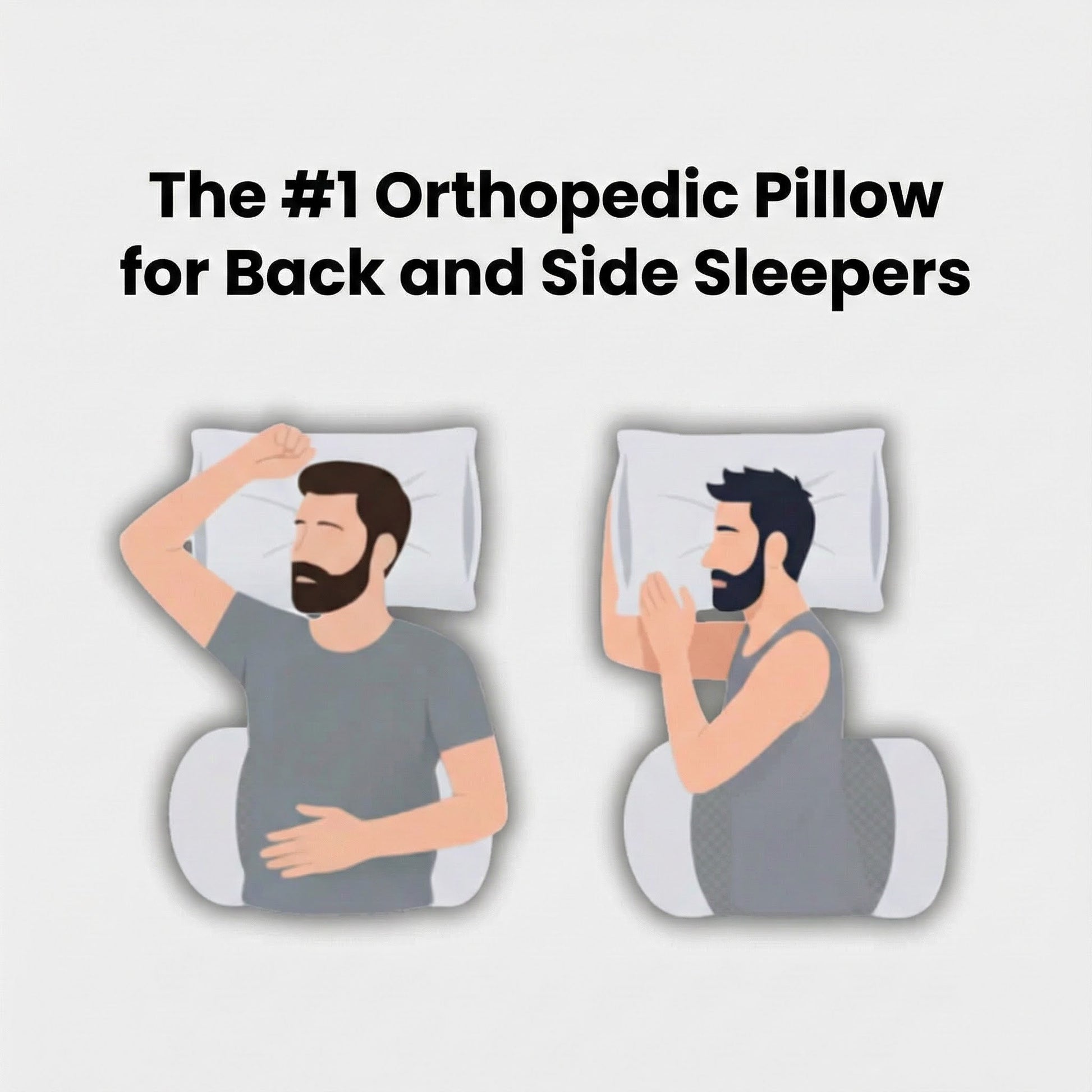 Pillow for Side Sleepers with Orthopedic Contour | Ergonomic Design for Pain-Free Sleep