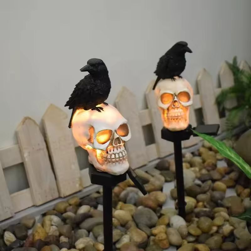 Outdoor Skeleton &amp; Ghost Halloween Light Set | Built-In LED Glow &amp; Spooky Design | Weather-Resistant Garden Decoration