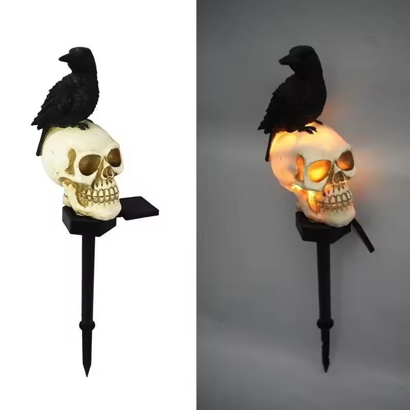 Outdoor Skeleton &amp; Ghost Halloween Light Set | Built-In LED Glow &amp; Spooky Design | Weather-Resistant Garden Decoration
